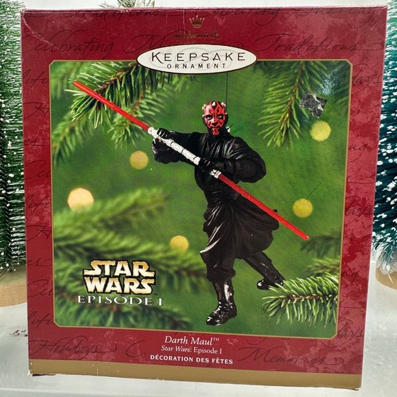 Hallmark Keepsake Ornament Star Wars Darth Maul Figurine Christmas Holiday 2000 - Picture 1 of 9